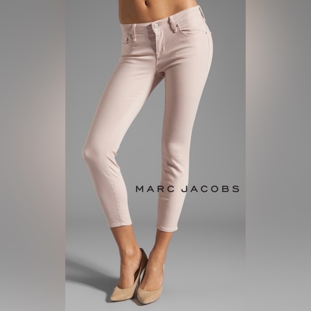 Marc By Marc Jacobs Pink Lola Crop Fantasia Pink Skinny Jeans Size 27
